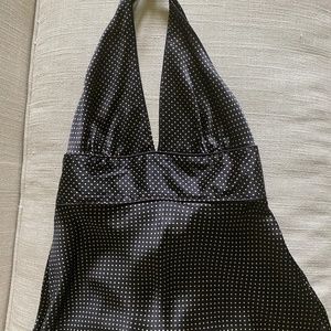 J Crew Polka Dot Halter Silk Top